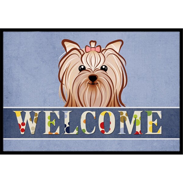 Carolines Treasures Yorkie Yorkishire Terrier Welcome Indoor & Outdoor Mat, 18 x 27 in. CA77347 - main